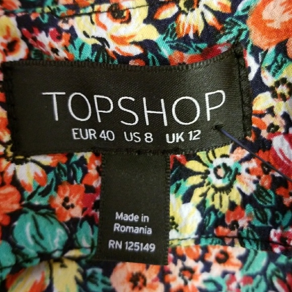 NWT Topshop Floral Sundress - Size 8 - Picture 7 of 8